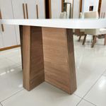 Sala de Jantar 160X80 Anne 6 Cadeiras Viena Bom Pastor Carvalho Cinza Imagem 4