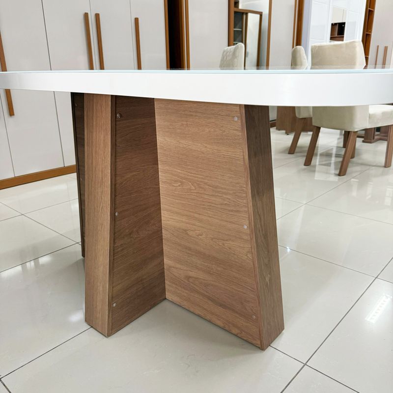 Sala de Jantar 160X80 Anne 6 Cadeiras Viena Bom Pastor Carvalho Cinza Imagem 4