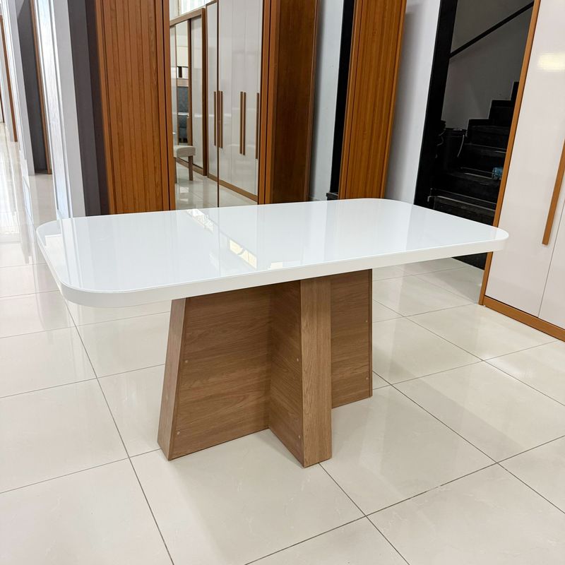 Sala de Jantar 160X80 Anne 6 Cadeiras Viena Bom Pastor Carvalho Bege Imagem 5