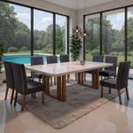 Sala de Jantar 220X110 Noah 8 Cadeiras Liz Bom Pastor Carvalho Cinza Imagem 6