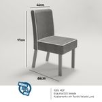 Sala de Jantar 220X110 Noah 8 Cadeiras Liz Bom Pastor Carvalho Cinza Imagem 3