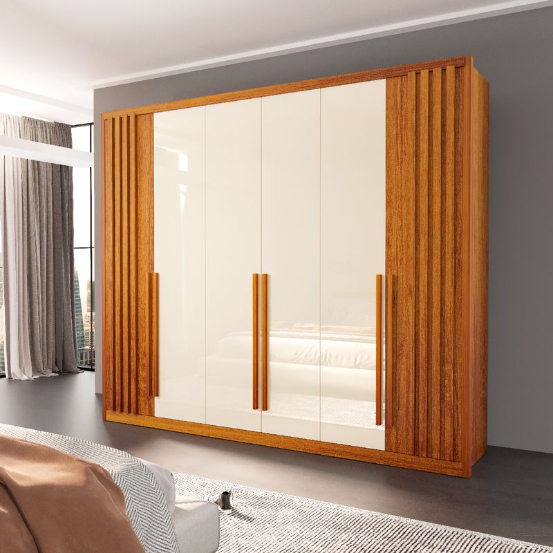 Guarda Roupa Casal Lisboa 6 Portas 6 Gavetas Bom Pastor Naturale Off Imagem 1