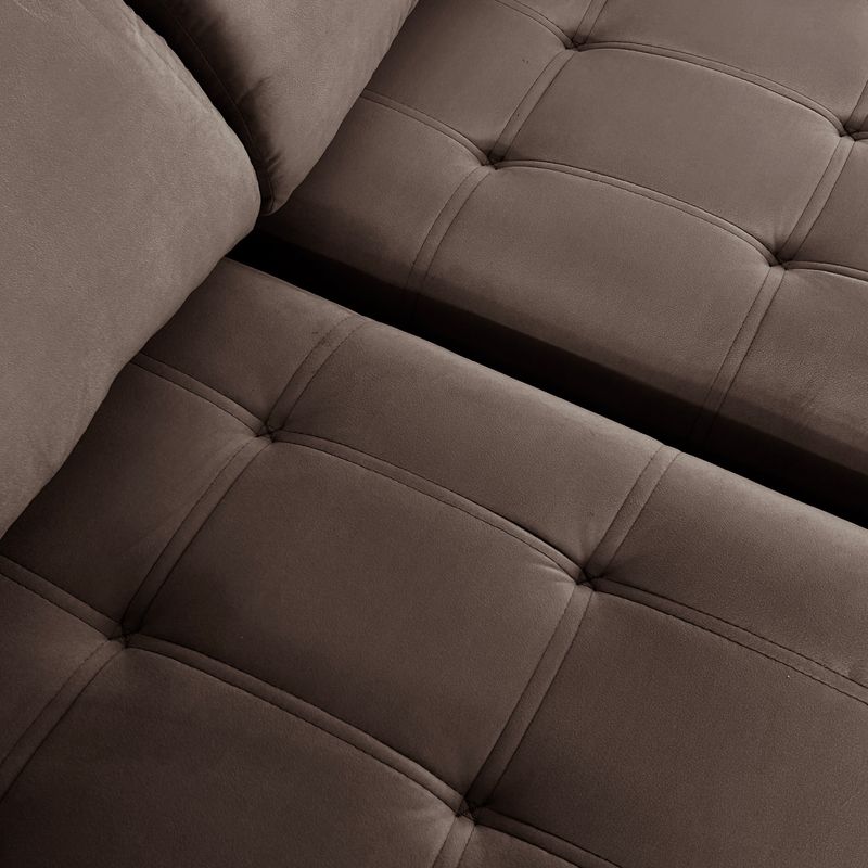 Sofá 2 Lugares 2,00m Retrátil e Reclinável Milano Bom Pastor Veludo Luxo Marrom Imagem 6
