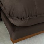 Sofá 2 Lugares 2,00m Retrátil e Reclinável Milano Bom Pastor Veludo Luxo Marrom Imagem 3