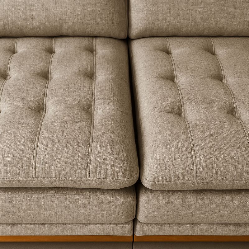 Sofá 2 Lugares 2,00m Retrátil e Reclinável Milano Bom Pastor Linho Bege Imagem 4