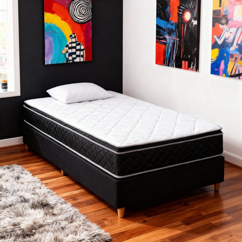 Colchão Solteiro D33 Paraiso com Box 088x188x48 Bom Pastor 088X188X48 M BCO (514-1/2040/2040(VG-621 Imagem 2