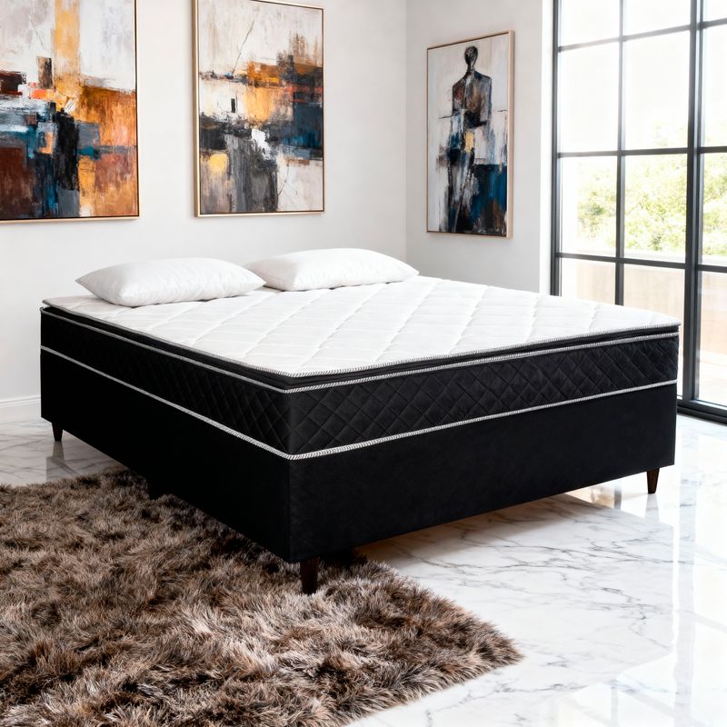 Colchão Casal D33 Paraiso + Base 138x188x48 Bom Pastor Imagem 1