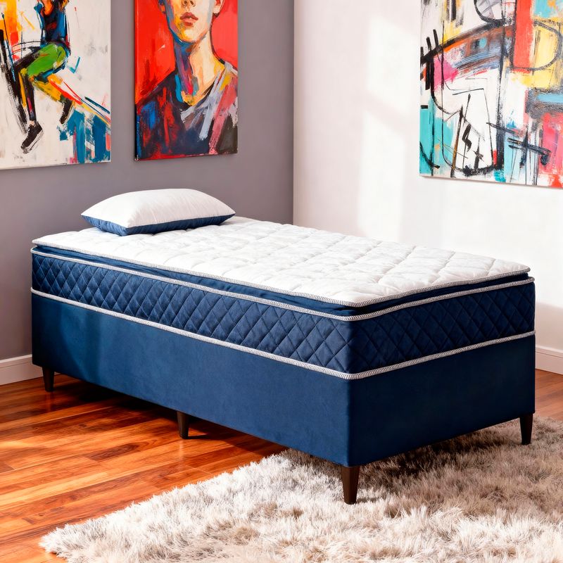 Colchão Solteiro D33 Magnus + Base 088x188x48 Bom Pastor Imagem 5