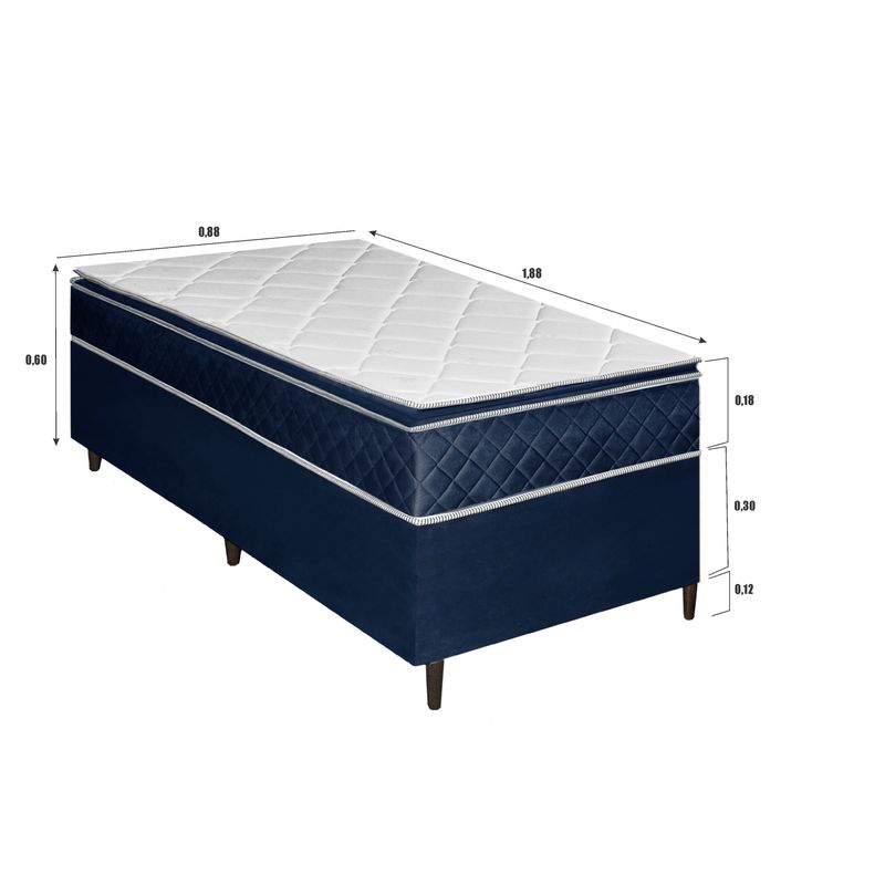 Colchão Solteiro D33 Magnus + Base 088x188x48 Bom Pastor Imagem 4