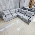 Sofá 4 Lugares 2,62x2,62m Canto Tera luxo Bom Pastor Linho Cinza Imagem 8