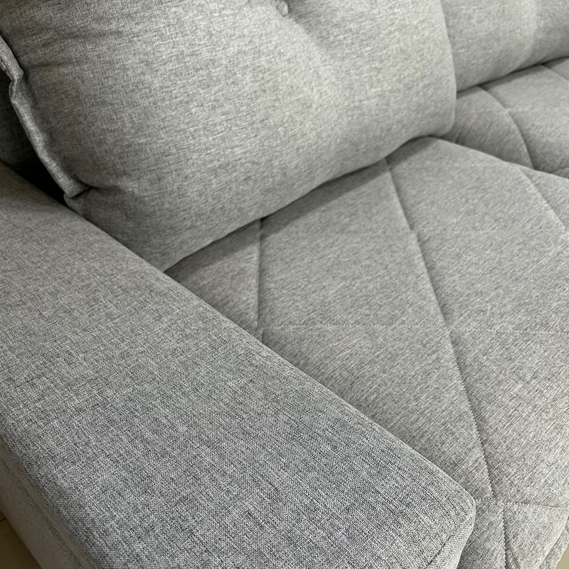 Sofá 2 Lugares 1,90x1,90m Canto Tera Plus Bom Pastor Linho Cinza Imagem 5