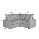 Sofá 2 Lugares 1,90x1,90m Canto Tera Plus Bom Pastor Linho Bege Imagem 6