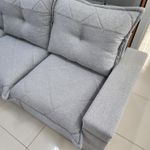 Sofá 3 Lugares 4,52m Canto Tera Gold Bom Pastor Linho Cinza Imagem 6