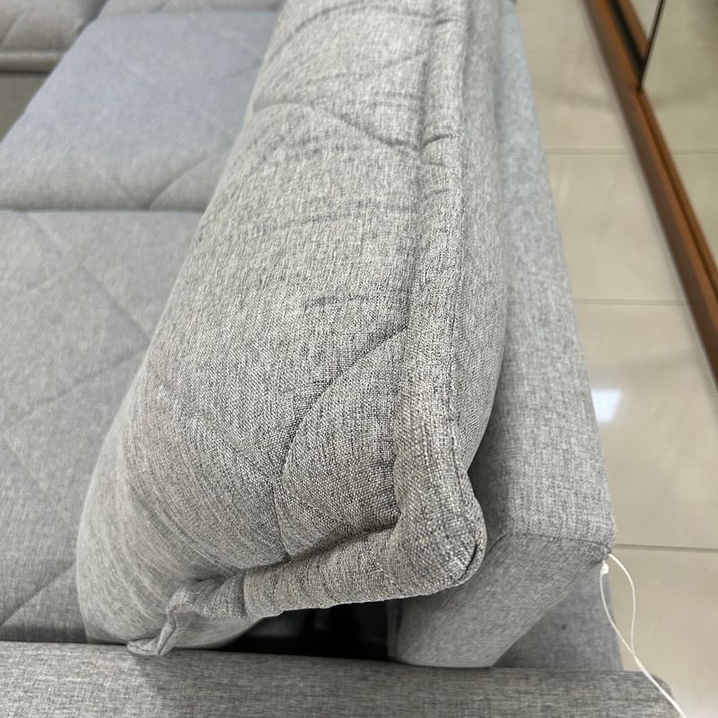 Sofá 3 Lugares 4,52m Canto Tera Gold Bom Pastor Linho Cinza Imagem 3