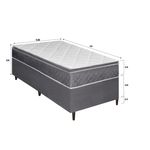 Colchão Solteiro D33 Sonho + Base 088x188x48 Bom Pastor Imagem 5