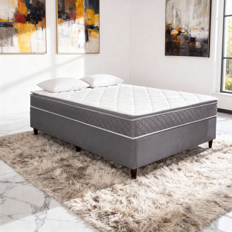 Colchão Casal D33 Sonho + Base 138x188x48 Bom Pastor Imagem 1