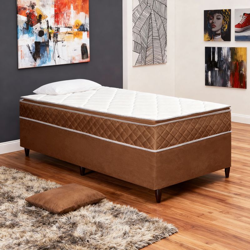 Colchão Solteiro D33 Bella + Base 088x188x48 Bom Pastor Imagem 1