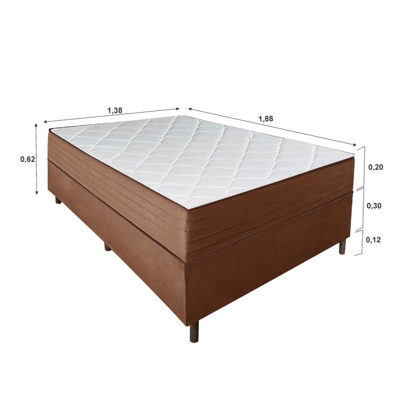 Colchão Casal Molas Ensacadas Royal + Base 138x188x62 Bom Pastor Imagem 5