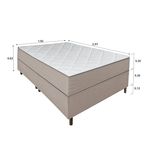 Colchão King Molas Ensacadas Aurora + Base 193x203x62 Bom Pastor Imagem 5