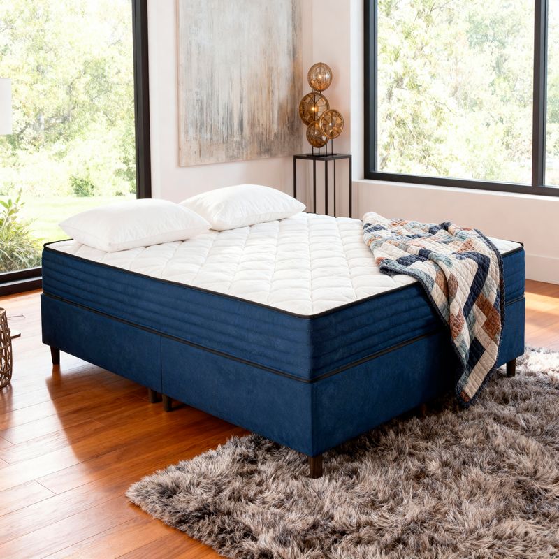 Colchão King Molas Ensacadas Imperial + Base 193x203x62 Bom Pastor Imagem 1