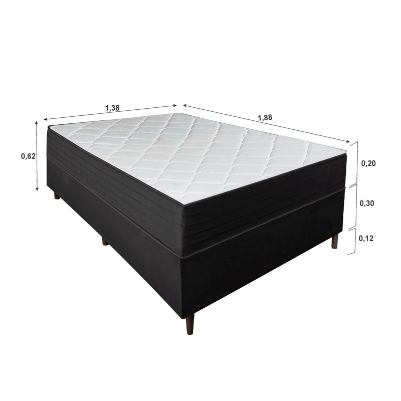 Colchão Casal Molas Ensacadas Vittoria + Base 138x188x62 Bom Pastor Imagem 5