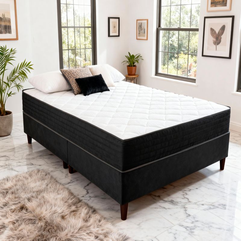 Colchão King Molas Ensacadas Vittoria + Base 193x203x62 Bom Pastor Imagem 1