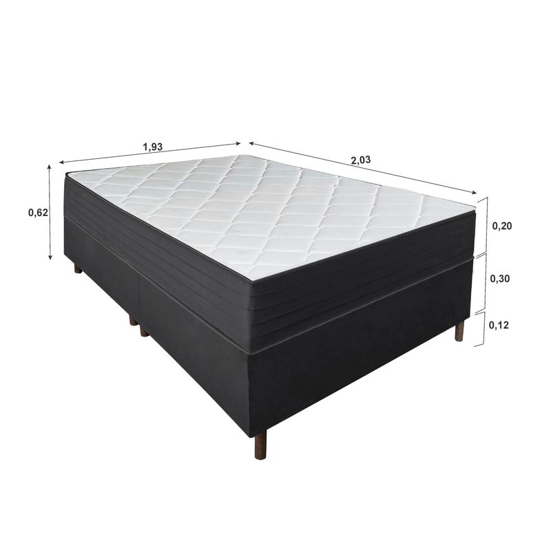 Colchão King Molas Ensacadas Vittoria + Base 193x203x62 Bom Pastor Imagem 5