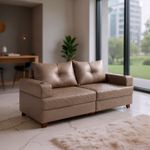 Sofá 3 Lugares Essenza Bom Pastor Castor Imagem 1