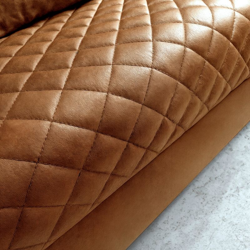 Sofá 3 Lugares Essenza Living  Bom Pastor Caramelo Imagem 3