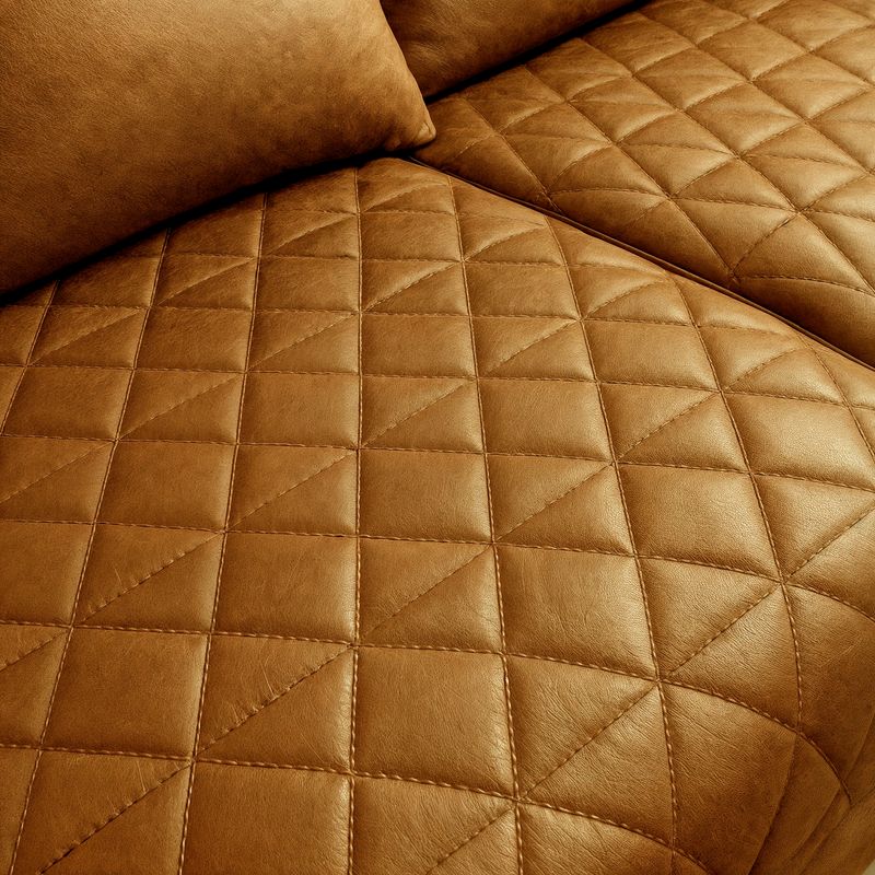 Sofá 3 Lugares Essenza Living  Bom Pastor Caramelo Imagem 6