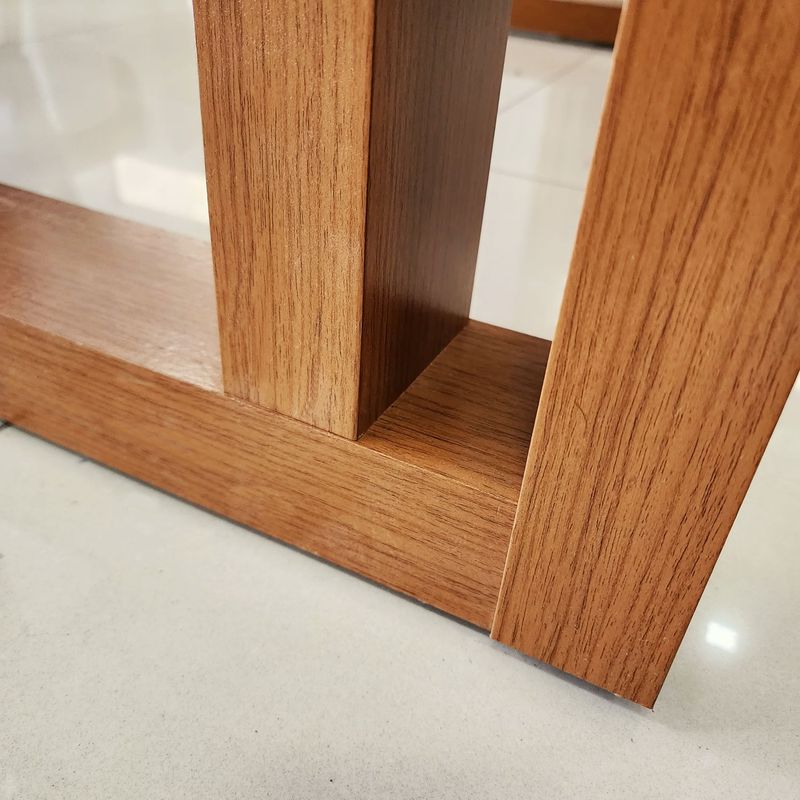 Sala de Jantar 196x90 Karen MDF/Vidro OFF 6 Cadeiras Bom Pastor Nat/Bege Imagem 6