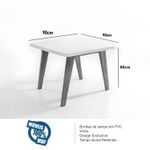 Sala de Jantar 90x90 Mavie MDF/Vidro 4 Cadeiras Bom Pastor COM VIDRO-OFF WHITE/TEC-9101 TP-BD-OFF/BS-NATURALE Imagem 9