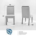 Sala de Jantar 90x90 Mavie MDF/Vidro 4 Cadeiras Bom Pastor COM VIDRO-OFF WHITE/TEC-9101 TP-BD-OFF/BS-NATURALE Imagem 8