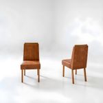 Sala de Jantar 90x90 Mavie MDF/Vidro 4 Cadeiras Bom Pastor COM VIDRO-OFF WHITE/TEC-9101 TP-BD-OFF/BS-NATURALE Imagem 1