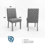 Sala de Jantar 130x90 Mavie MDF/Vidro Off 4 Cadeiras Bom Pastor COM VIDRO-OFF WHITE/TEC-3029 TP-BD-OFF/BS-NATURALE Imagem 2