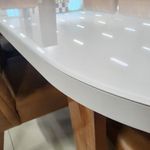 Sala de Jantar 130x90 Mavie MDF/Vidro Off 4 Cadeiras Bom Pastor COM VIDRO-OFF WHITE/TEC-3029 TP-BD-OFF/BS-NATURALE Imagem 8