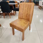 Sala de Jantar 180x90 Mavie MDF/Vidro Off 6 Cadeiras Caramelo Bom Pastor Imagem 2