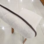 Sala de Jantar 180x90 Mavie MDF/Vidro 6 Cadeiras Bom Pastor COM VIDRO-OFF WH/TEC-3011/3031 TP-BD-OFF/BS-NATURALE Imagem 7