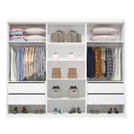 Guarda Roupa Casal Fusion 3 Portas 4 Gavetas Branco Imagem 3