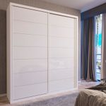 Guarda Roupa Solteiro Titan 2 Portas 2 Gavetas Bom Pastor Branco Imagem 4