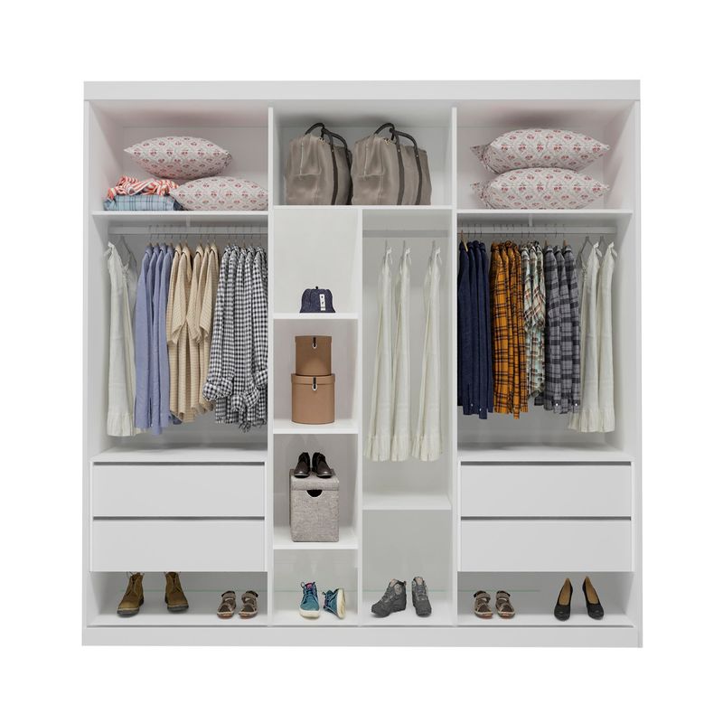 Guarda Roupa Casal Torino Bom Pastor Branco Imagem 1