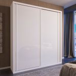 Guarda Roupa Solteiro 100% MDF Vegas Bom Pastor Branco Imagem 2