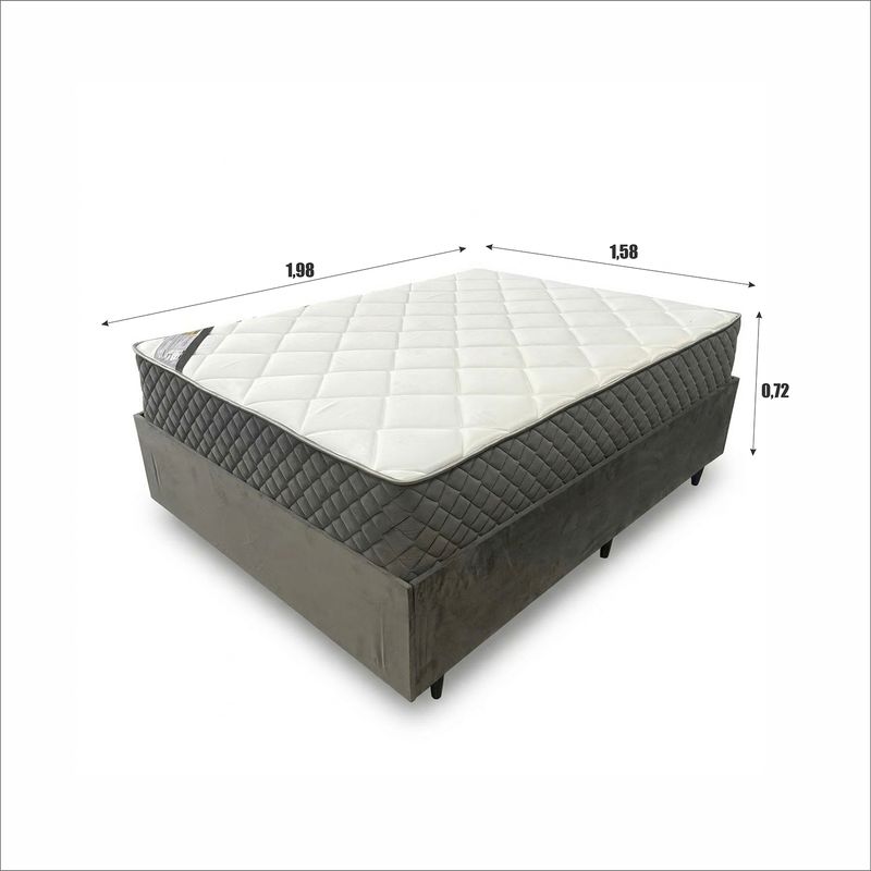 Colchão Queen Molas Ensacadas Rivoli + Base 158x198x72 Bom Pastor Imagem 4