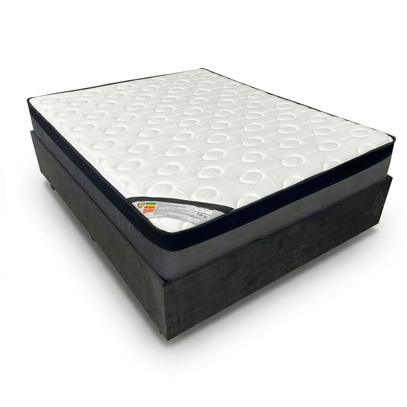 Colchão Casal Molas Ensacadas + Base Turim 138x188x72 Bom Pastor 138X188X55 M BCO(CIR/2040/2036(HOR2-1380 Imagem 6