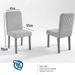 Sala de Jantar 220x110 Stone Nogal/Off BP Linho Off Bom Pastor Imagem 11