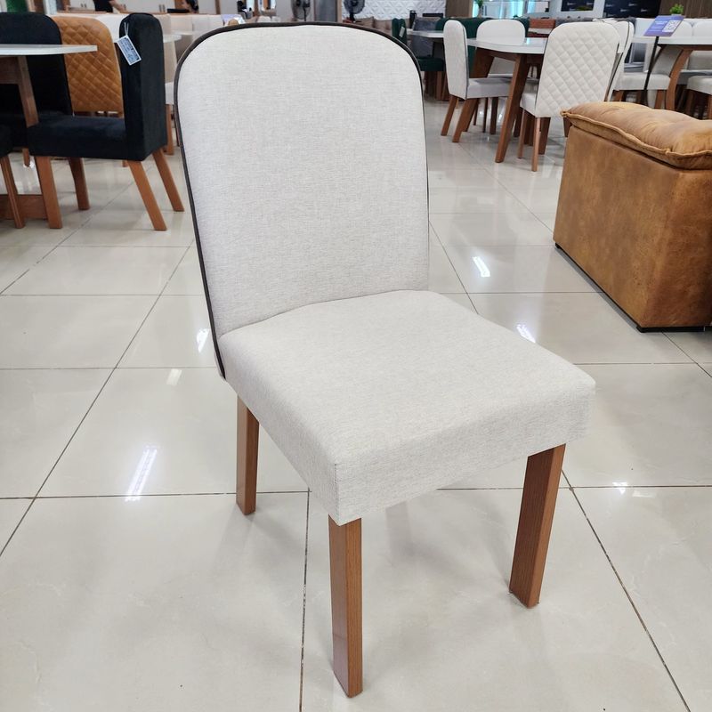 Sala de Jantar 220x110 Stone Nogal/Off BP Linho Off Bom Pastor Imagem 10