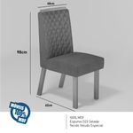 Sala de Jantar 120x80 Stilo Off 4 Cad. Linho Off Bom Pastor Imagem 8