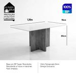 Sala de Jantar 120x80 Stilo Cad. Ayla Linho Off Bom Pastor Imagem 5