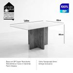 Sala de Jantar 160x80 Stilo 6 Cad. Eva Linho Chumbo Bom Pastor Imagem 1